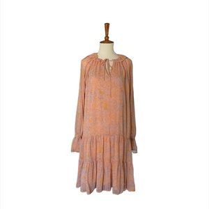 Illa Illa Tiered Paisley Dress Size‎ Medium Multi Color